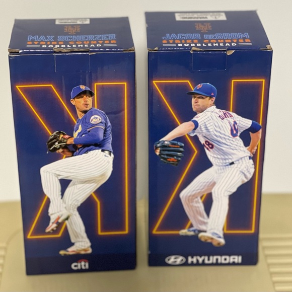 Mets Bobbleheads (Max Scherzer & Jacob deGrom) Each for $30/ 2 for $50) - Picture 3 of 3